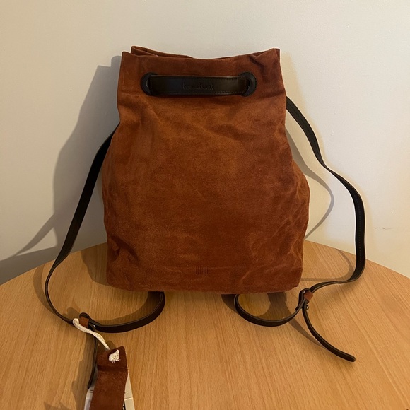 Biba Handbags - NWT Biba Brown Suede Backpack
